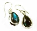 Silver Earring Tear Drop L2.5