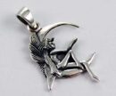 Pendant Silver Fairy On Moon