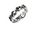 Silver Ring Swirly Cut Band