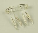 Ear Cuff Silver Feathers