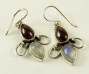 Silver Earring Double Tear