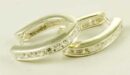 Silver Earring Cz Oval Clear