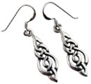 Earring Silver Celtic Drop