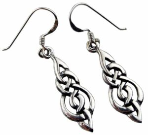 Earring Silver Celtic Drop