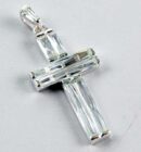 Pendant Silver Cross Clear