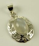 Silver Pendant Oval Stone