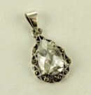Silver Pendant Stone Clear