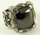 Ring Square Cut Stone In Claws