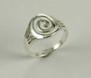 Ring Silver Swirl Centre