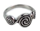 Ring Silver Triple Swirls