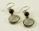 Silver Earring Oval Stone