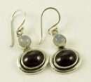 Silver Earring Oval Stone