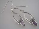Earring Silver Celtic Stone Drop