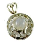 Silver Pendant Circle Stone