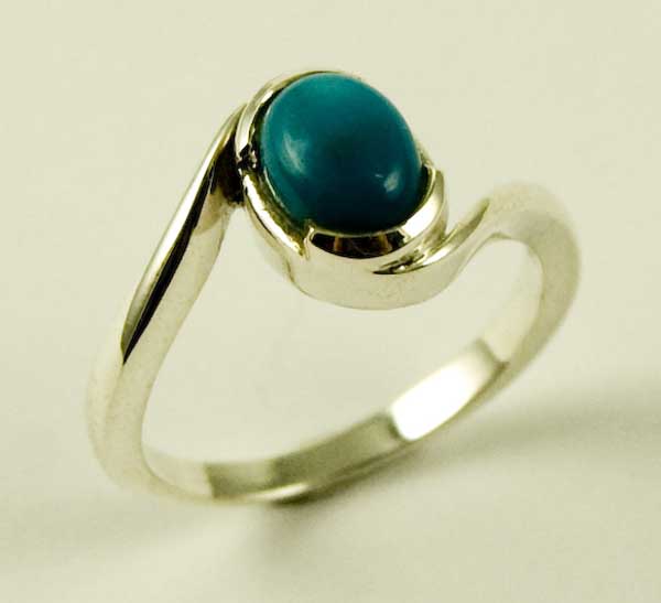 Silver Ring Turquoise Oval