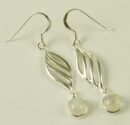 Silver Earring Cut Drop Labradorite