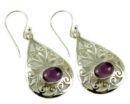 Silver Earring Tear Drop L3.5c