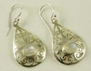 Silver Earring Tear Drop L3.5c