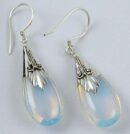 Earring Silver Drop Opalite L4cm