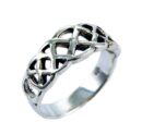 Ring Silver Band Half Celtic
