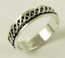 Ring Silver Band Roped