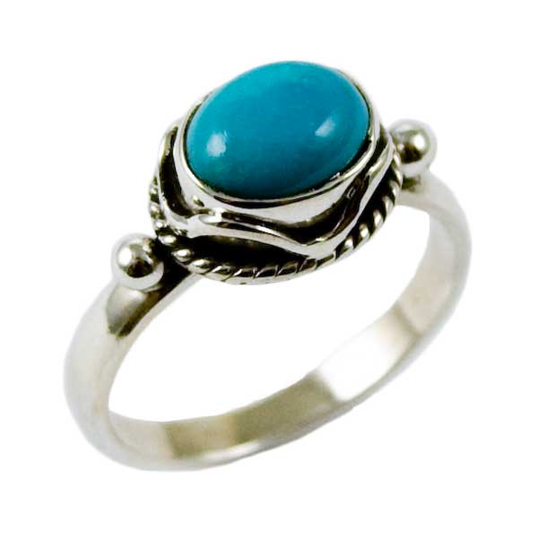 Silver Ring Turquoise Oval