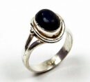 Ring Silver Oval Stone Lapis