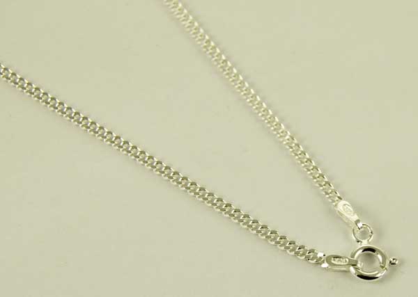Chain Silver Curb 18 Inch