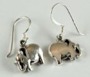 Earring Silver Elephant Plain
