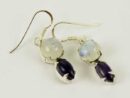 Earring Silver Plain Moonstone