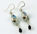 Earring Silver Moonstone Teardrop
