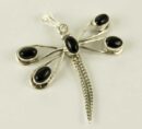 Pendant Silver Dragonfly Onyx