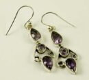 Silver Earring Double Drop L4c