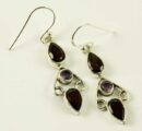Silver Earring Double Drop L4c