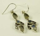 Silver Earring Double Drop L4c