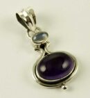 Silver Pendant Double Oval