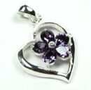 Pendant Silver Heart And Stone