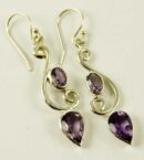 Silver Earring Double Drop