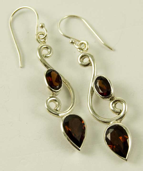 Silver Earring Double Drop