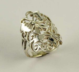 Ring Silver Double Butterfly