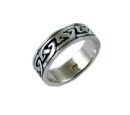 Ring Silver Band Celtic Knot W0.6cm