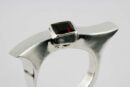 Silver Ring Stone Red