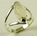 Silver Ring Moonstone Tear Drop