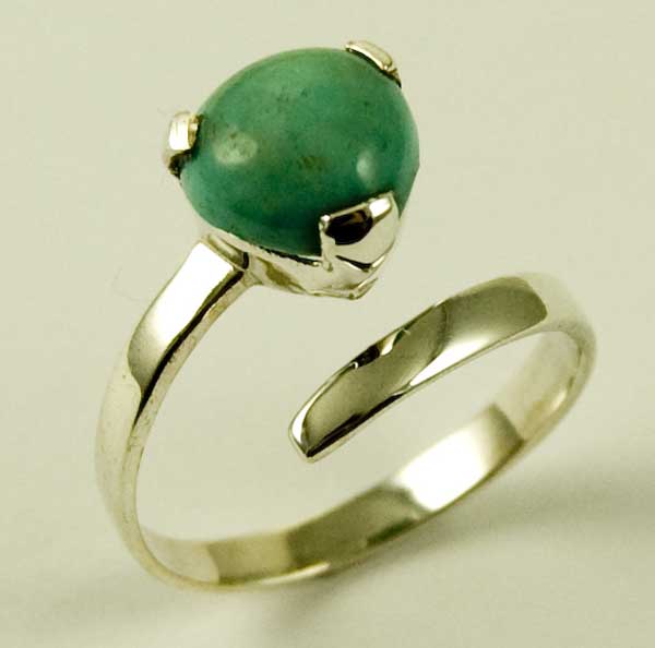 Silver Ring Turquoise Ball