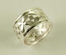 Ring Silver Band Cut Flowers