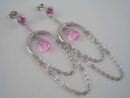 Earring Silver Chain Drop