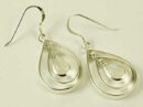 Silver Earring Double Oval Labradorite