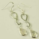 Silver Earring Fancy Drop Labradorite
