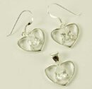 Silver Pendant And Earring Set