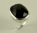 Ring Silver Black Onyx Stone